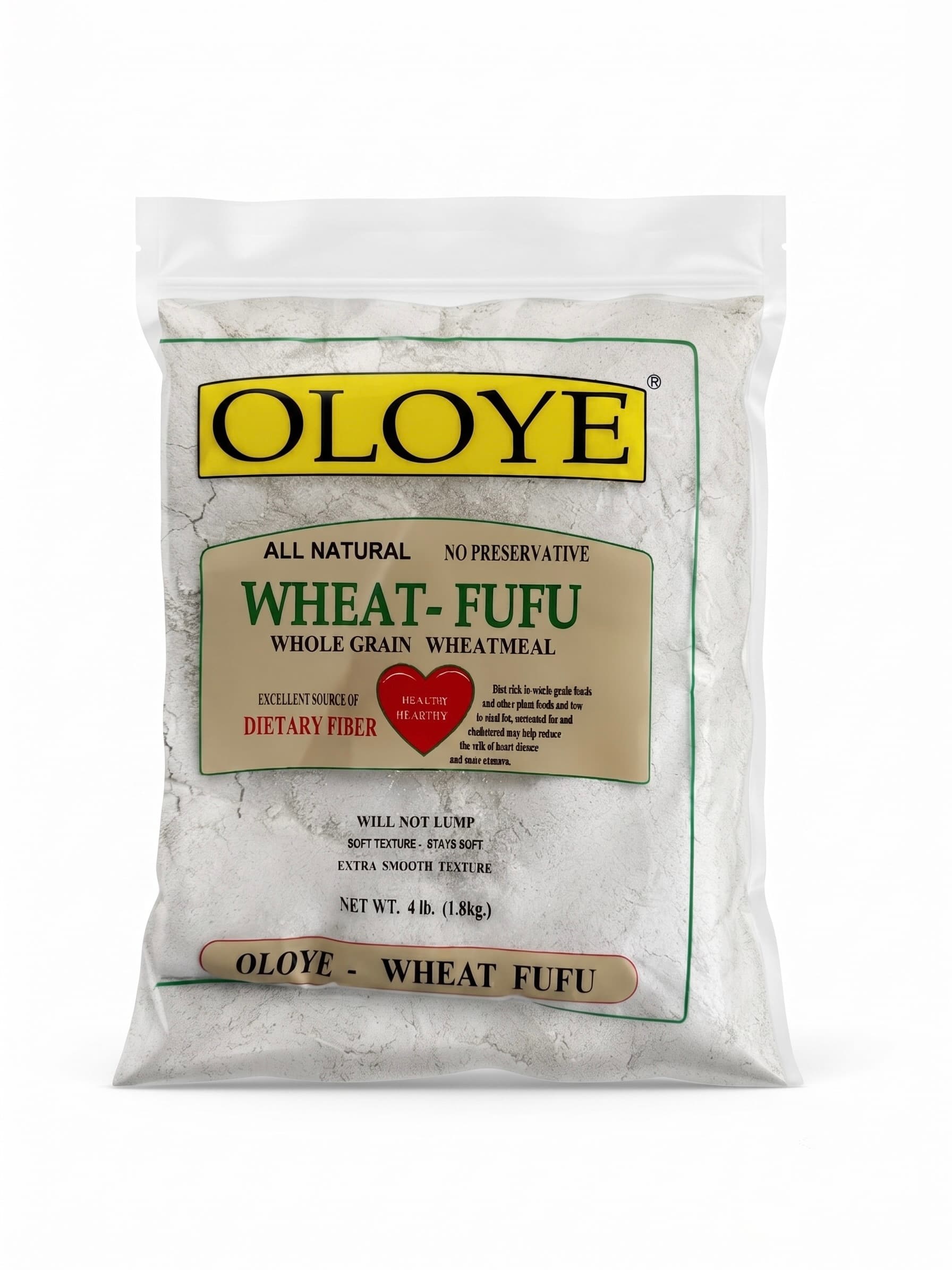 Oloye Wheat Fufu 4 lb Bag